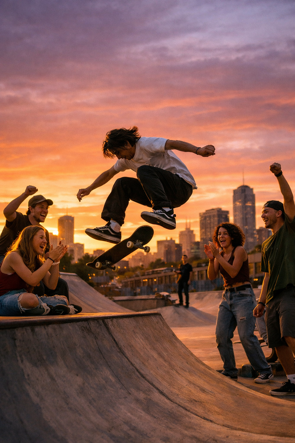 Skatepark at sunset
